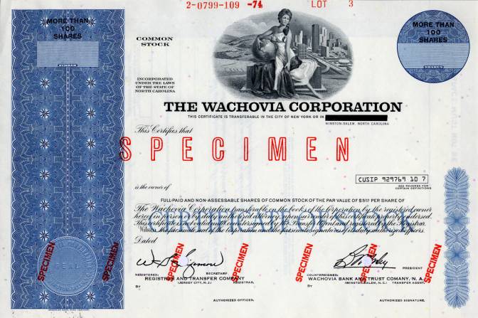 Wells Fargo stock certificate pays big dividends at Holabird sale